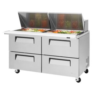 Turbo Air TST-60SD-24-D4-N 60″ Mega Top Sandwich/Salad Prep Table w/ 4 Drawers, 24 Pans
