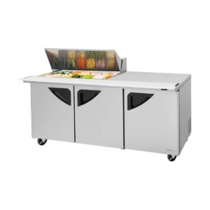 Turbo Air TST-72SD-18M-N 72″ Mega Top Sandwich/Salad Prep Table w/ 3 Doors, 18 Pans