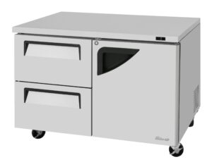 Turbo Air TUF-48SD-D2R-N 48″ 2-Section Undercounter Freezer w/ 2 Drawers & 1 Door, 12 cu. ft.