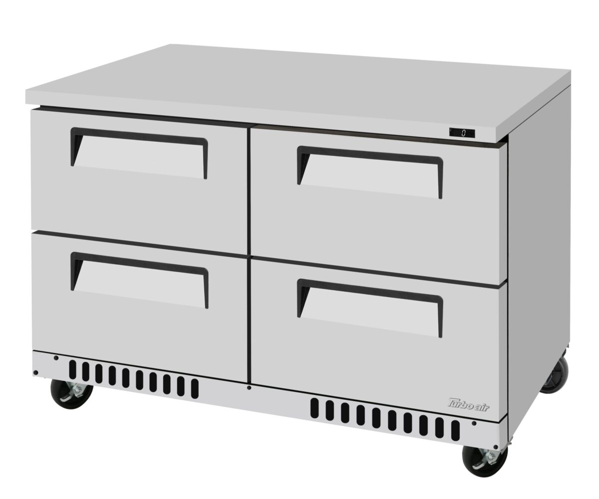 Turbo Air TUF-48SD-D4-FB-N 48" 2-Section Undercounter Freezer w/ 4 Drawers, 14.8 cu. ft. - Image 1