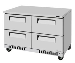 Turbo Air TUF-48SD-D4-FB-N 48″ 2-Section Undercounter Freezer w/ 4 Drawers, 14.8 cu. ft.