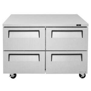 Turbo Air TUF-48SD-D4-N 48″ 2-Section Undercounter Freezer w/ 4 Drawers, 12.2 cu. ft.