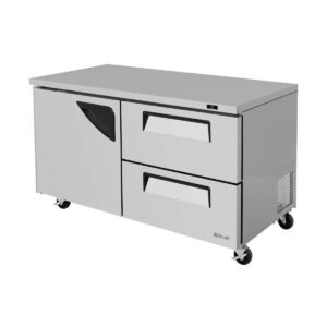 Turbo Air TUR-60SD-D2-N 60″ 2-Section Undercounter Refrigerator w/ 2 Drawers & 1 Door