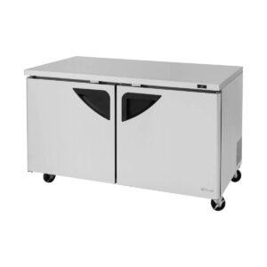 Turbo Air TUR-60SD-N 60″ 2-Section Undercounter Refrigerator w/ 2 Doors, 17 cu. ft.