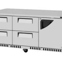 Turbo Air TUR-72SD-D4R(L)-FB-N Reach-In Undercounter Refrigerator