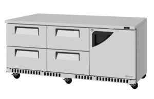 Turbo Air TUR-72SD-D4R(L)-FB-N Reach-In Undercounter Refrigerator