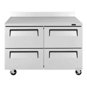 Turbo Air TWF-48SD-D4-N 48″ 2-Section Worktop Freezer w/ 4 Drawers, 12 cu. ft.
