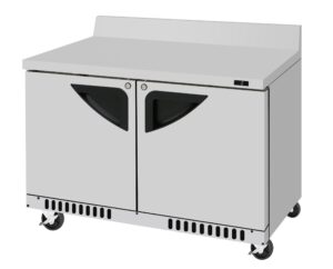 Turbo Air TWF-48SD-FB-N 48″ 2-Section Worktop Freezer w/ 2 Doors, Front Breather, 14.8 cu. ft.