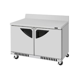 Turbo Air TWR-48SD-FB-N 48″ 2-Section Worktop Refrigerator w/ 2 Doors, 11.1 cu. ft.