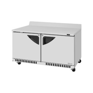 Turbo Air TWR-60SD-FB-N 60″ 2-Section Worktop Refrigerator w/ 2 Doors, 14.8 cu. ft.