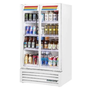 True TVM-30-HC~VM01 30″ 2-Section Swing Glass Door Visual Refrigerated Merchandiser