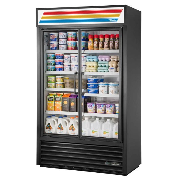 True TVM-48-HC~VM01 47" 2-Section Swing Glass Door Visual Refrigerated Merchandiser