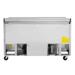 Turbo Air TWR-60SD-D4-N 60″ 2-Section Worktop Refrigerator w/ 4 Drawers, 16 cu. ft.