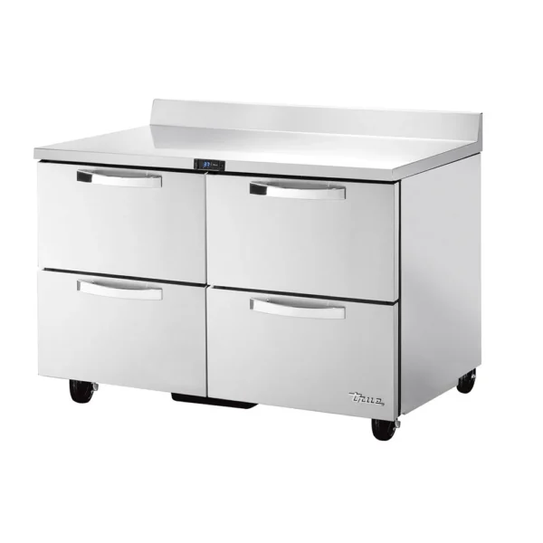 True TWT-48D-4-HC~SPEC3 48" Worktop Refrigerator w/ (2) Sections & (4) Drawers, 115v