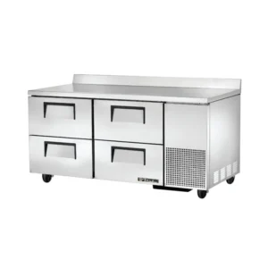 True TWT-67D-4-HC 67″ Worktop Refrigerator w/ (2) Sections & (4) Drawers, 115v