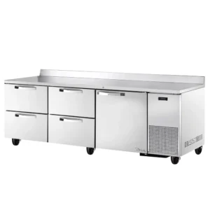 True TWT-93D-4-HC~SPEC3 93″ Worktop Refrigerator w/ (3) Sections, (1) Door & (4) Drawers, 115v