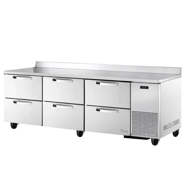 True TWT-93D-6-HC~SPEC3 93" Worktop Refrigerator w/ (3) Sections & (6) Drawers, 115v